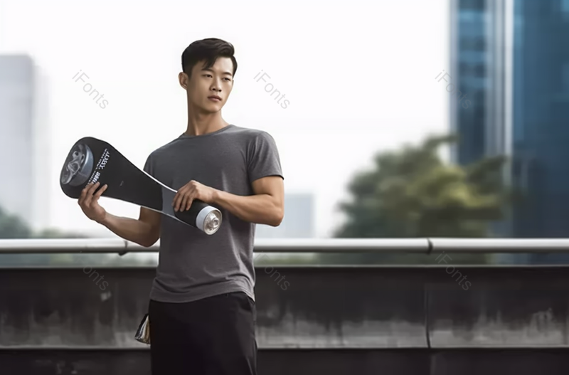 户外玩滑板的年轻男士摄影图,高清,摄影图,摄影图片,图片大全,摄影图免费下载